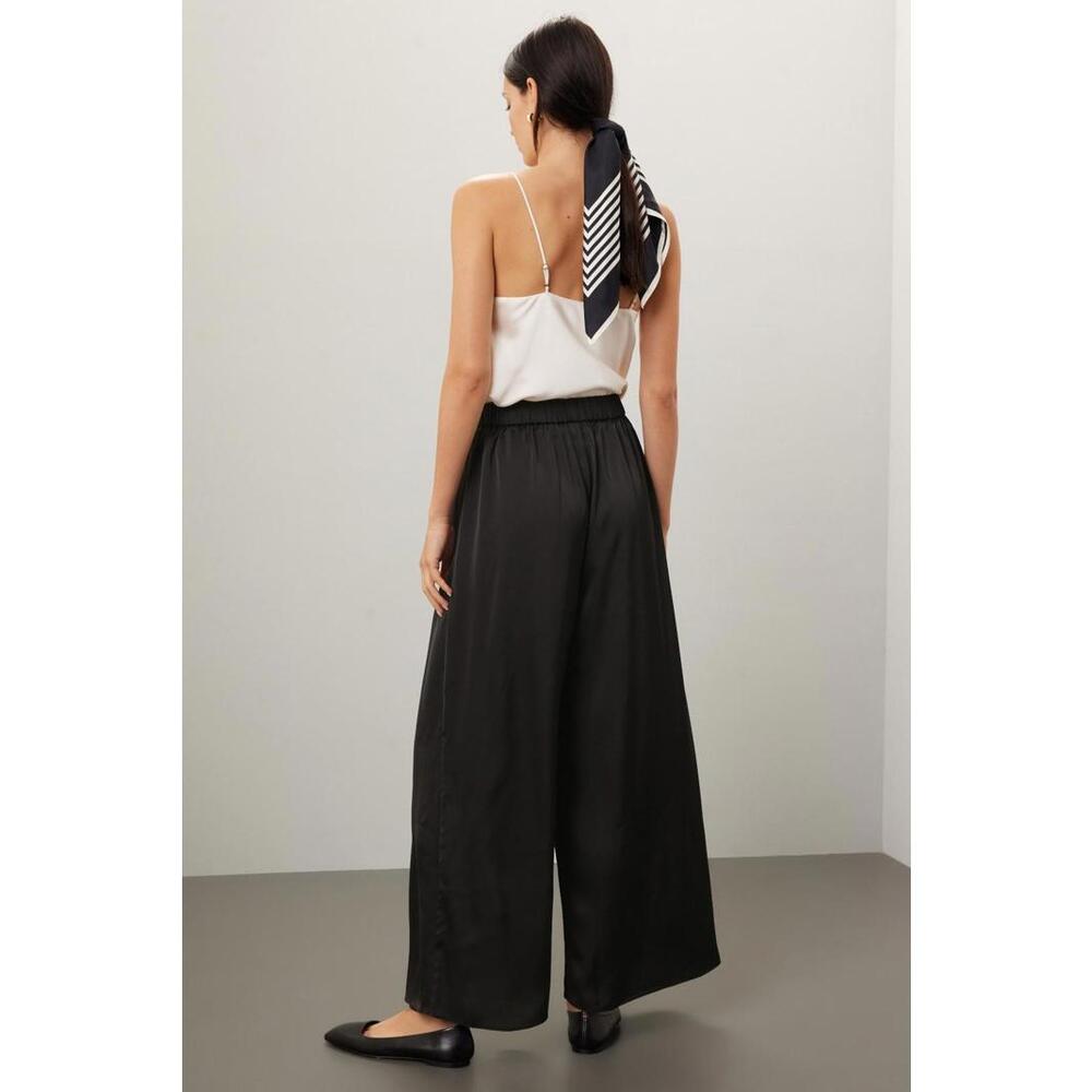 Rosetta Getty x RTR Black Slit Wrap Pants Size 6 with stains and snag